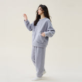 Women's Coral Fleece Thickened Pajamas Fleece-lined Loungewear