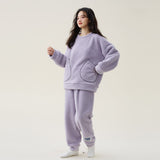 Women's Coral Fleece Thickened Pajamas Fleece-lined Loungewear