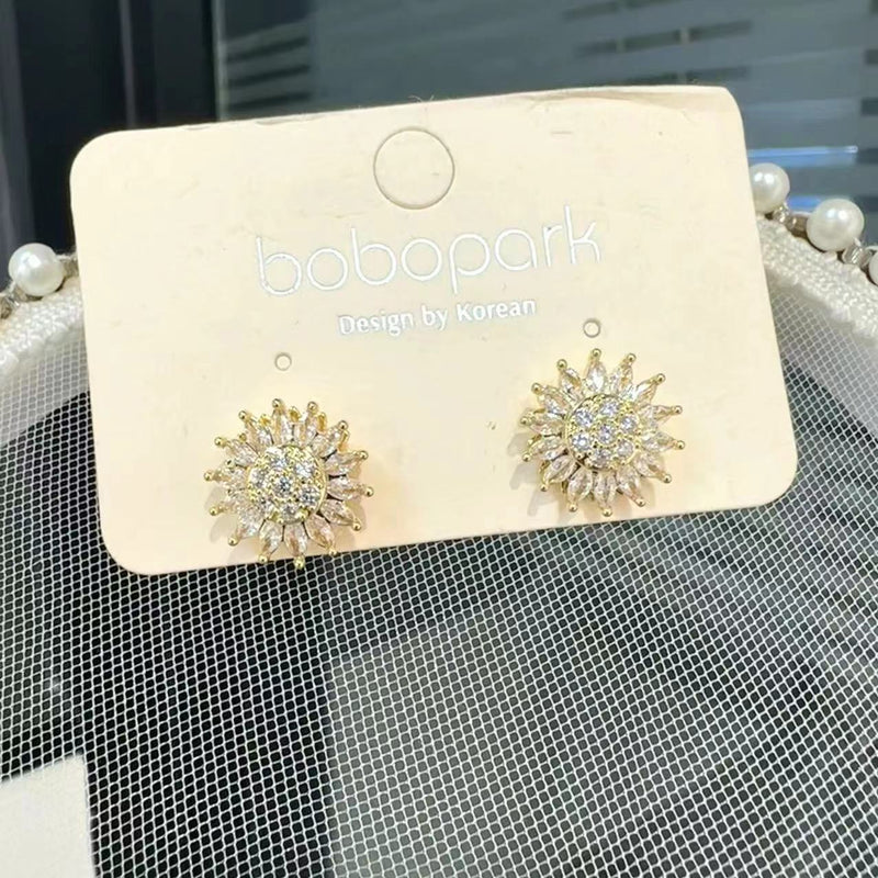 Light Luxury Rotatable SUNFLOWER Necklace Female Simple Trendy Fashion Temperament Clavicle Chain Accessories