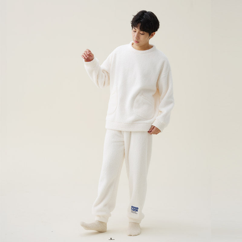Women's Coral Fleece Thickened Pajamas Fleece-lined Loungewear