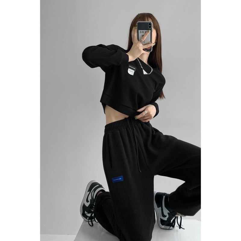 Thin Drawstring Sports High Waist Casual Pant