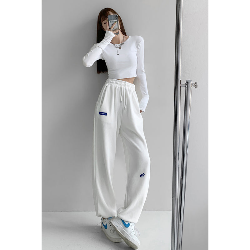 Thin Drawstring Sports High Waist Casual Pant