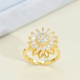 Light Luxury Rotatable SUNFLOWER Necklace Female Simple Trendy Fashion Temperament Clavicle Chain Accessories